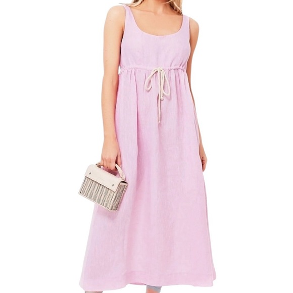 Tuckernuck Dresses & Skirts - Pomander‎ Place Pink Sabella Dress Linen Maxi Size XXL NWT